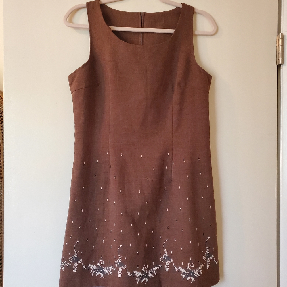 Vintage brown mini dress